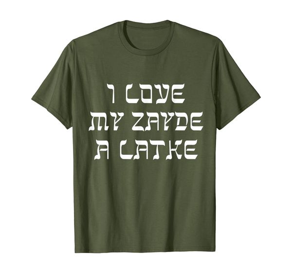 

i love my zayde a latke funny jewish holiday t-shirt, White;black