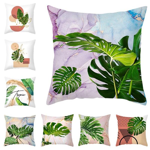 

cushion/decorative pillow cushion cover tropical leaves pillowcase abstract flower decorative sofa cushions pillowcover