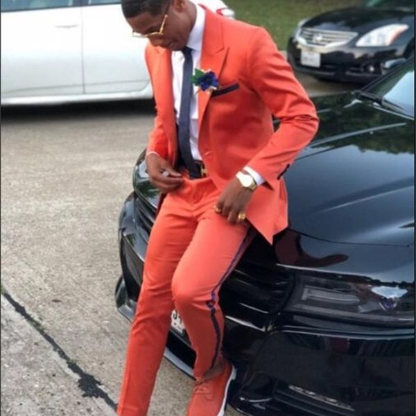 

men's suits & blazers latest coat designs men orange casual suit slim fit 2 personalized smoking slice from groom prom party blazer mas, White;black