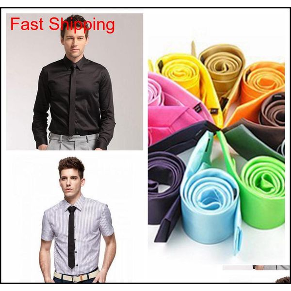 

35 colors classic slim neckties for wedding bridegroom casual narrow polyester silk tie for man suit s qylhro bdefashion, Blue;purple