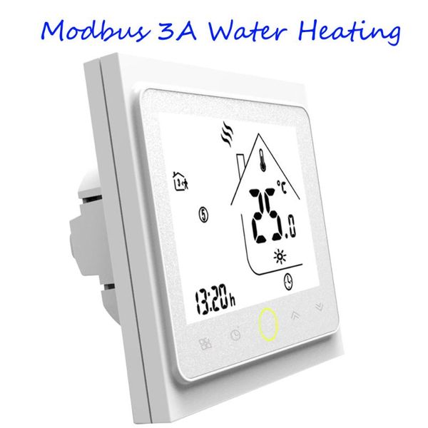 

smart home control programmable thermostat for water heating lcd display touch screen ntc sensor room temperature controller modbus communic