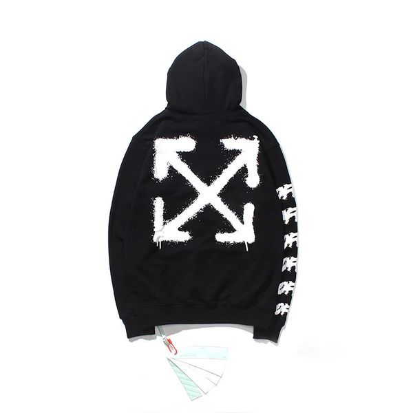 

bangkok limited orescent green splash ink arrow hoodie oversized, Black