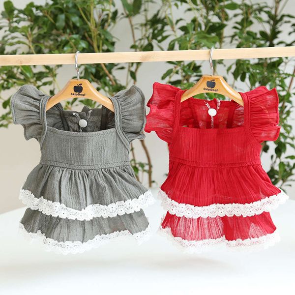 

ysgj 2021 new flying sleeve tulle lace drs cat drs pet dog drs