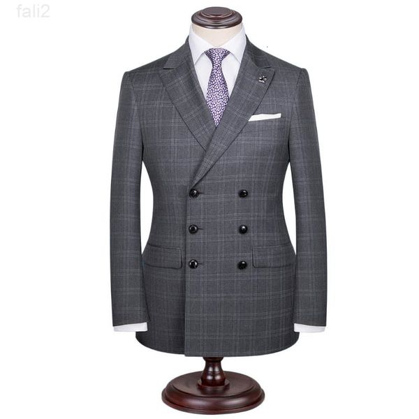 

suits & men's blazers custom made to measure men suit bespoke double breasted grey plaid mens wedding tuxedo classic for, White;black