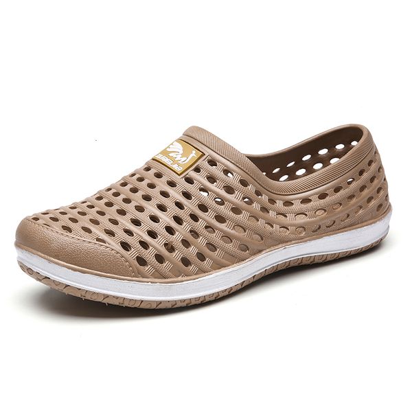 

mr. crocks summer gat crok rubber bells eva garden shoes grey beach flat men sandals slippers, Black