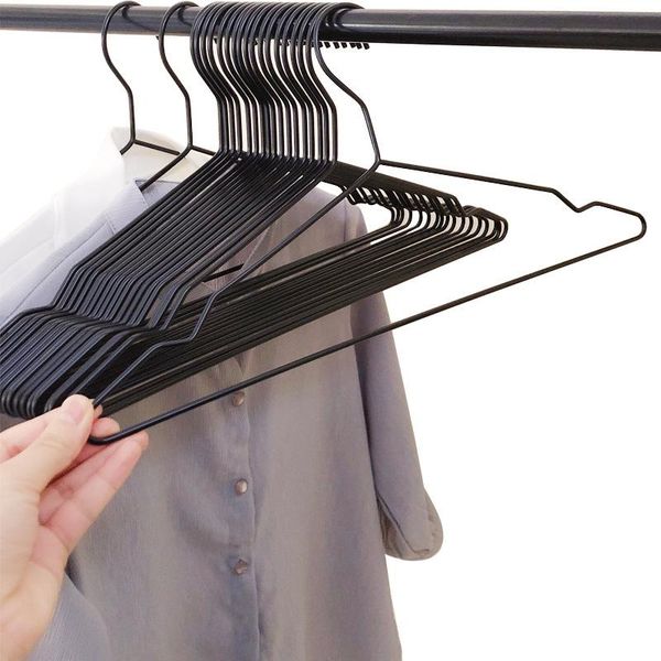 

hangers & racks 10 pcs black clothes rack antiskid household iron metal store hang