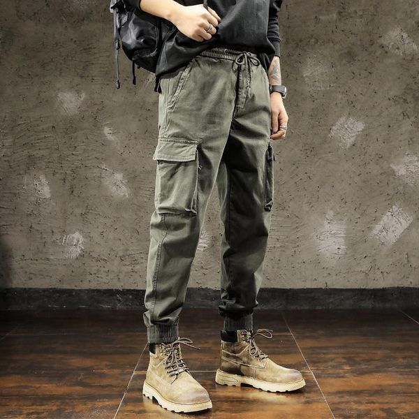 

men's pants 2021 autumn winter cargo men outdoor jogger tactical military pant casual sweatpant multiple pocket trousers f235, Black