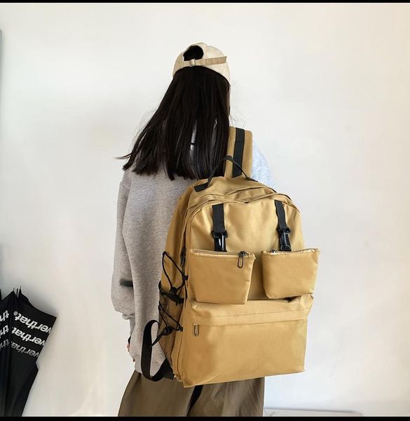 

bb178 tide brand tooling style large-capacity school bag men ins fashion trend travel computer bag women