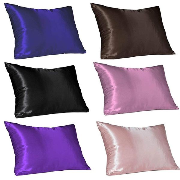 

pillow case silk pure color double side mulberry