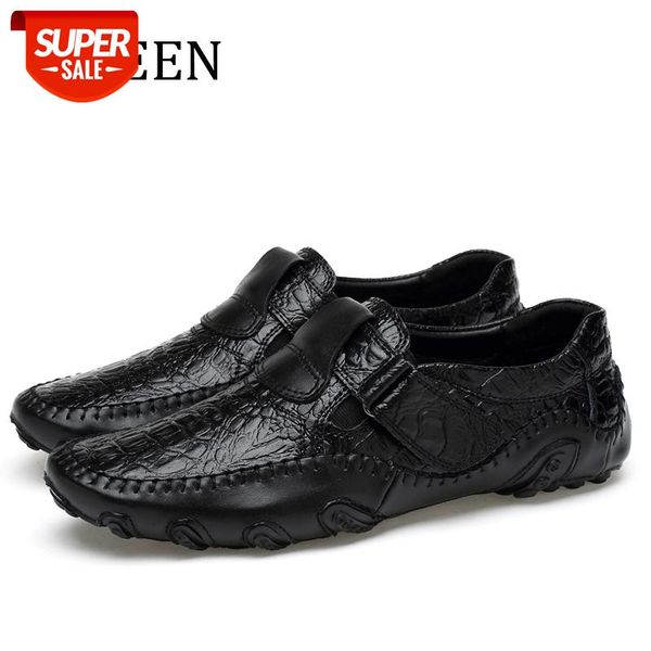 

yween slip on men's loafers spring and autumn mens moccasins shoes split leather men's shoes big size 38-48 #pg6b