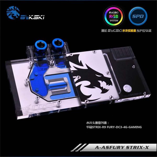 

bykski a-asfury strix-x water cooling pc gpu cooler video card graphics card radiator for asus strix r9 fury dc3 4g gaming