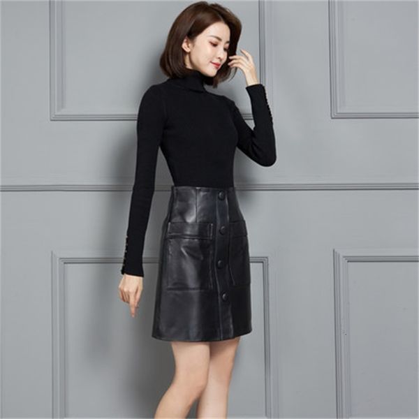 

2021 genuine new fashion royal sheep leather k9 bifj, Black
