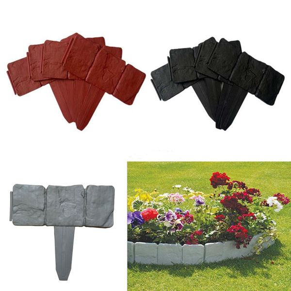 

fencing, trellis & gates 10pcs garden fence border folding landscape flower fence-path edging lawn imitation stone grounding supplies