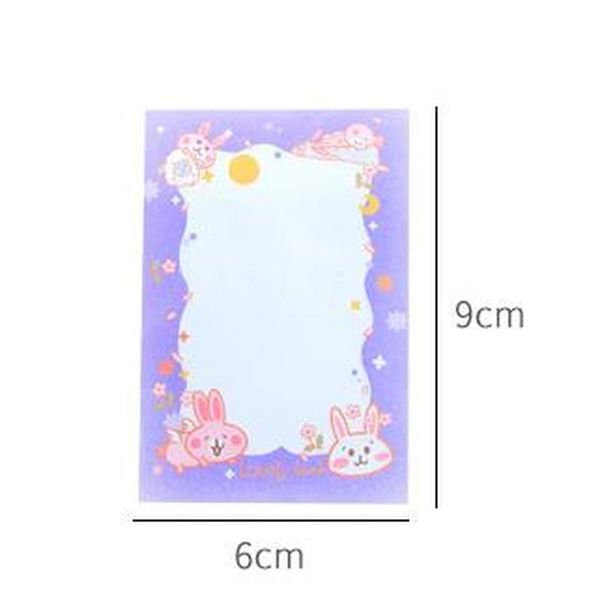 

rabbit scratch planner n turn memo pad paper cartoon sticky notes leave a message kawaii stickers delivers, Purple;pink