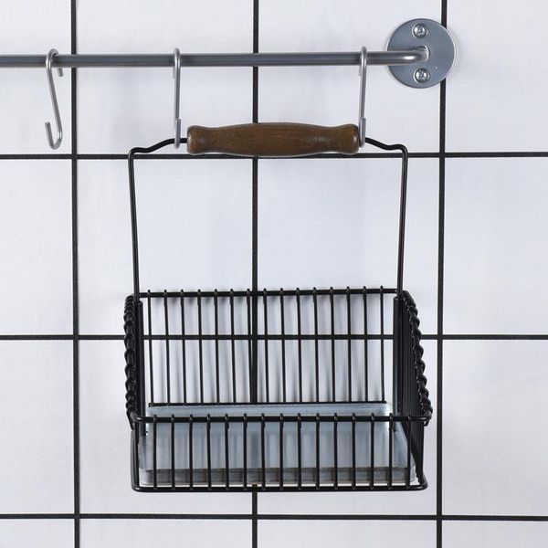 

hooks & rails metal storage bin under shelf wire rack cabinet basket seasoning bottle hanging kitchen bathroom finishing organizer cupboard