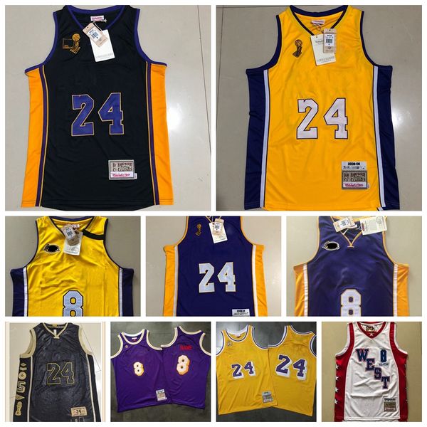 

los men angeles 1998 all-star authentic mengs mitchell & ness 60th swingman 98th 2008-09 03th 60th basketball jerseys, Black;red