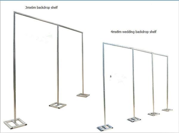

party decoration wedding props thickening square tube frame adjustable pipe drape stainless steel curtain backdrop stand