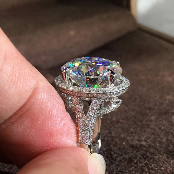 

wedding rings huitan elegant round cz design women's engagement love accessories novel style fashion for party jewelry, Slivery;golden