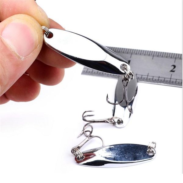 

1pcs fishing lures 4.6cm 6.8g wobbler sliver spinner baits spoons artificial bass hard sequin high carbon steel hook tac jlluaj