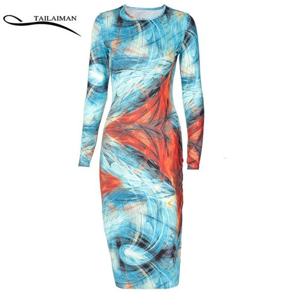 

fashion tie dye dresses round neck crop dressed print dress vetement female robe ps2p, Black;gray