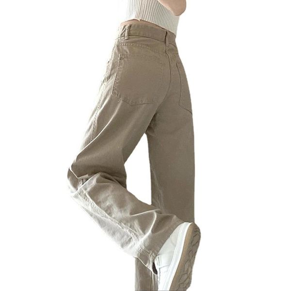 

women's jeans oversized vintage trousers wide leg for women high waist straight harajuku pant denim clothing jean streetwear femme, Blue