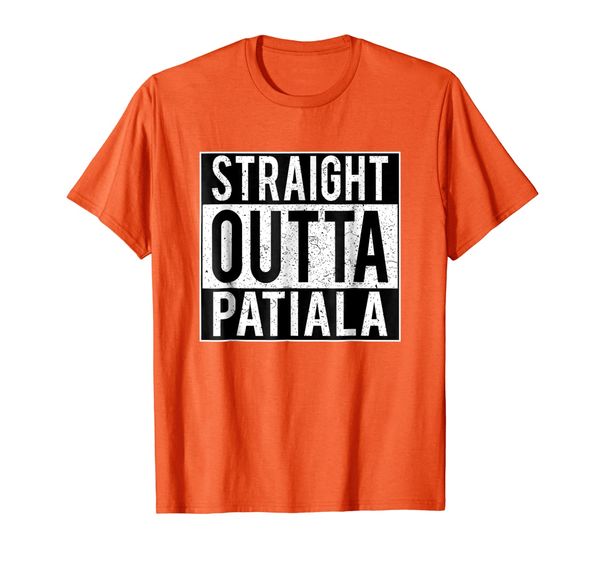 

punjabi straight outta patiala pind t-shirt, White;black