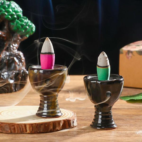 

fragrance lamps incense burner craft home decor chinese style deskornament lamp ceramic backflow censer