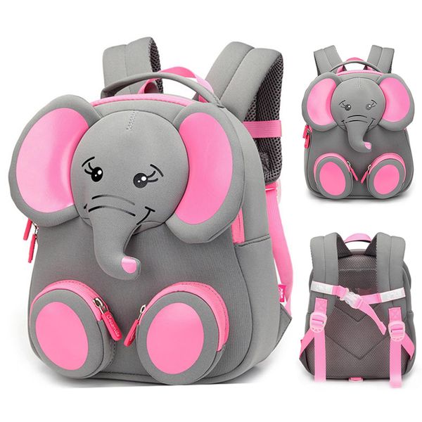 

2020 new fashion children school bags for girls boy 3d elephant design student school backpack kids bag mochila escolar