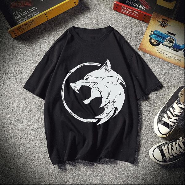 

the wolf print women t shirt men harajuku fashion vogue kawaii casual female anime funny camiseta mujer, White