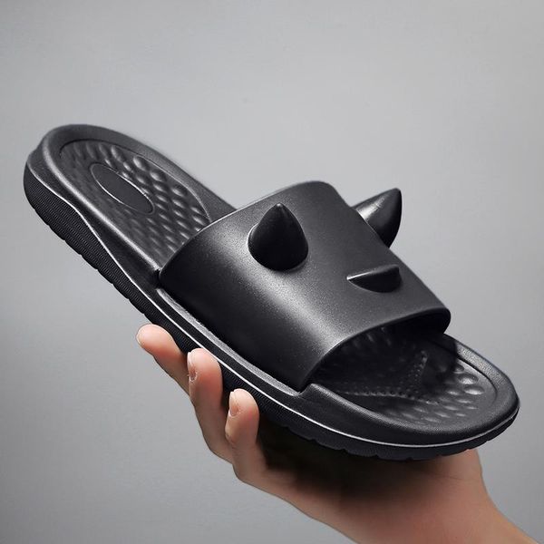 

slippers goodrsson men's household non-slip zapatos hombre beach outdoor, Black