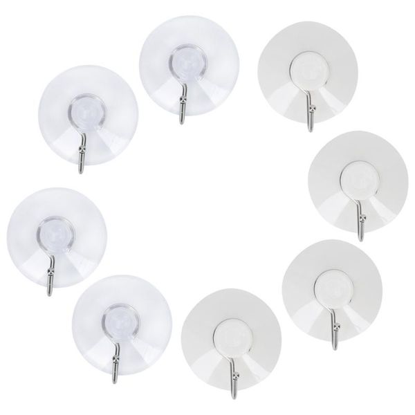 

hooks & rails 16pcs powerful transparent suction cup non-marking self adhesive hook