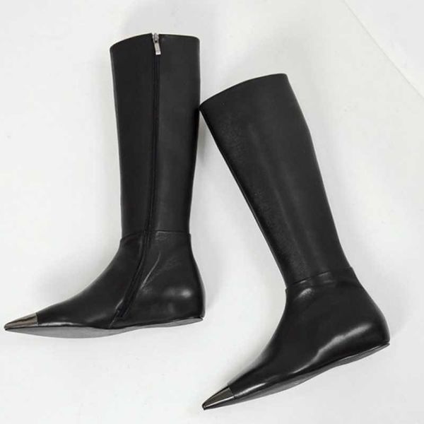 

boots heels women's shoes ol in high autumn and winter of 2021, Black