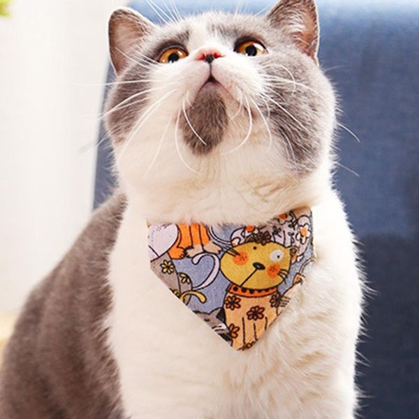 

cat collars & leads japanese saliva towel and wind triangle scarf collar small dog accessories 1pc