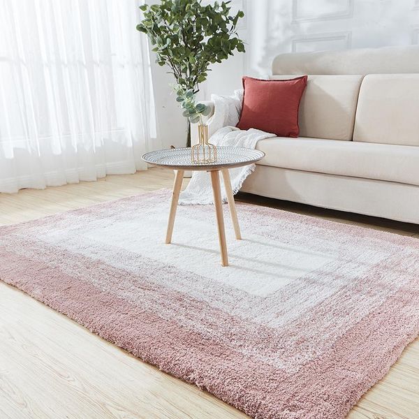 

carpets nordic soft plush rectangle carpet home decor bedroom living room non-slip durable rug mat blended printed floor