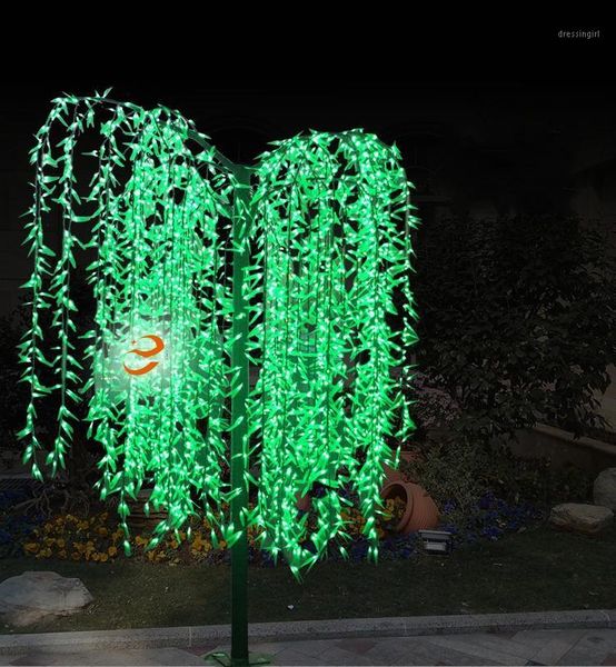 

christmas decorations led artificial willow weeping tree light outdoor use 3m/9.8ft height 2304pcs leds rainproof decoration waterproof