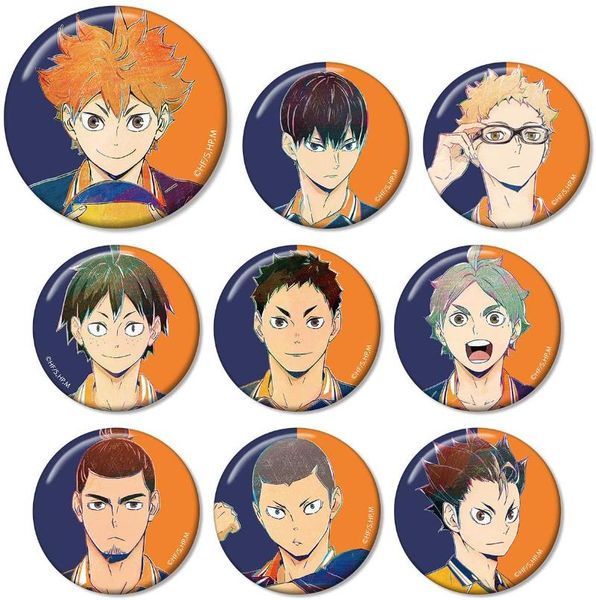 

pins, brooches volleyball anime badges 58 mm brooch pins haikyuuround buttons, Gray
