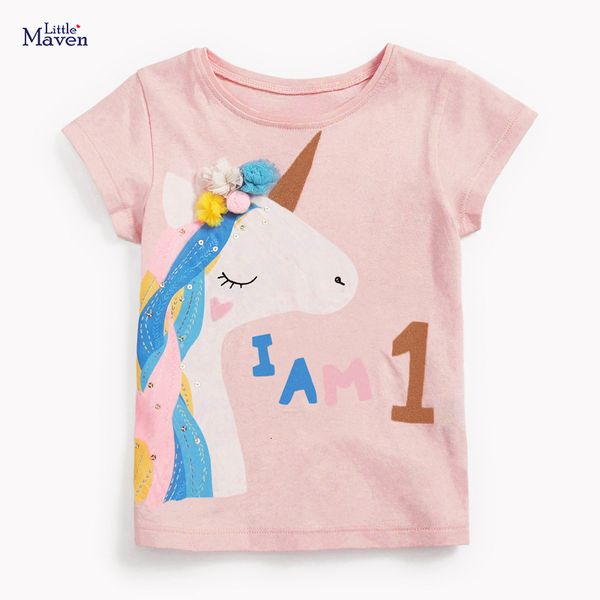 

summer maven new children's little cotton short sleeve round neck girls' t-shirt, Black;white