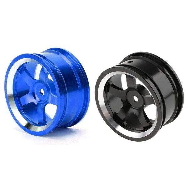 

8pcs aluminum 52mm wheel rims for rc 1/10 on-road drift traxxas hsp tamiya hpi kyosho redcat sakura,dark blue & black