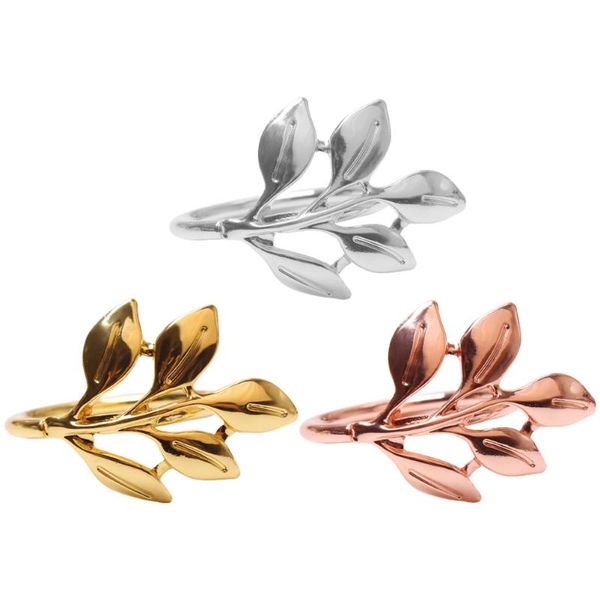 

napkin rings 3pcs electroplated leaf eco-friendly maple clasps