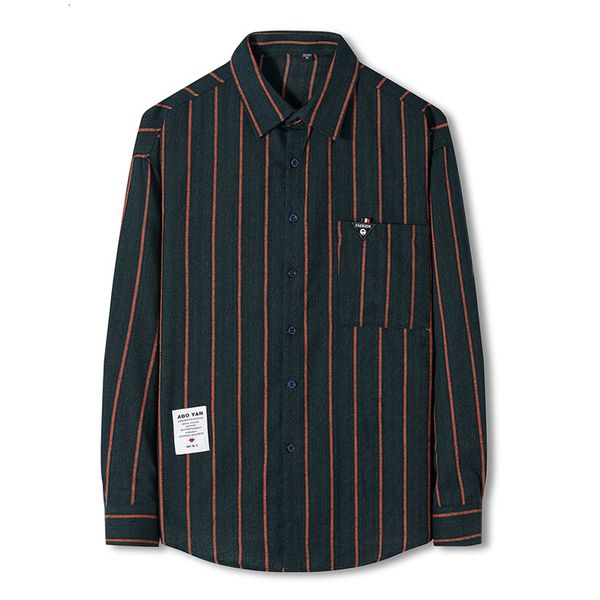 

new 2021 spring brand men shirts for man clothing long sleeve plus size camisas de hombre korean vintage striped clothes sn7d, White;black