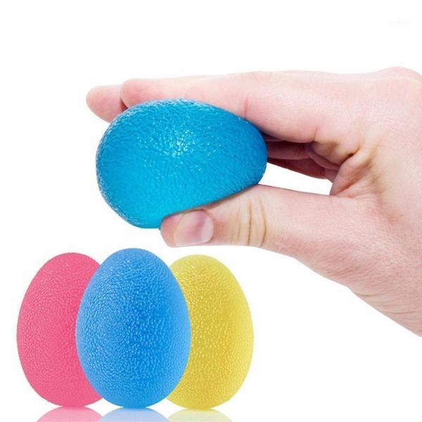 

fitness balls egg-shaped silicone grip ball hand finger strengthener 3 squeeze resistances soft medium hard for training1