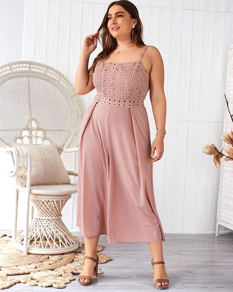

women's jumpsuits & rompers women sling sleeveless wide leg jumpsuit fashion print trousers ladies lace spaghetti straps height waist o, Black;white