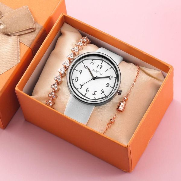 

wristwatches keller & weber trend women's watch white strap black irregular curve dial quartz gift for women, Slivery;brown
