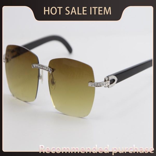 

factory buffalo quality and female sunglasses high horn rimless sunglasses male metal diamond wholesale 8100905 glasses blinged-out dixsm, White;black