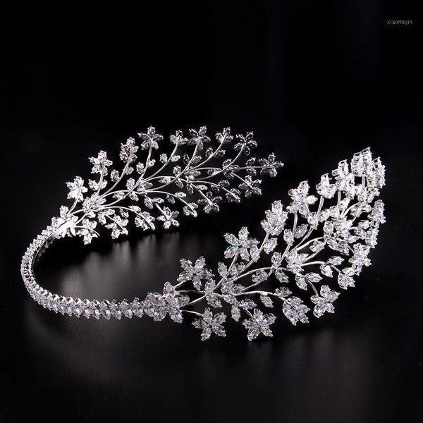 

hair clips & barrettes luxury full zircon headband women's beautiful tiara bridal wedding accessories, Golden;silver