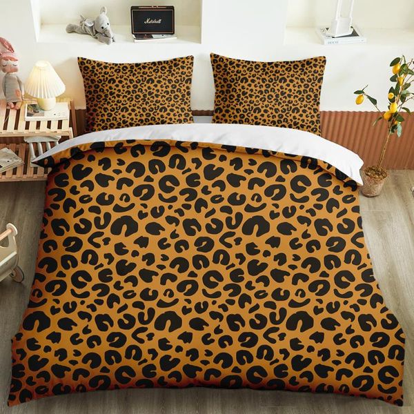 

bedding sets custom bed set 3d print western leopard beding fashion modern bedroom decor pillowcase duvet cover  king single
