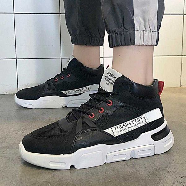 

autumn breathable men's sho korean fashion high canvas board casual