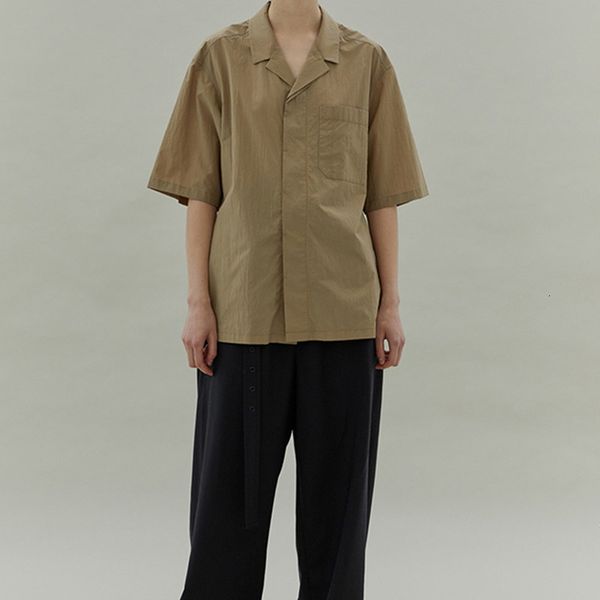 

2021 new feminino nico bolso camisa escondida single-breasted manga curta seagem solto escritrio senhora blusa vero novo gvh3, Black