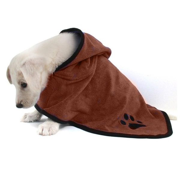

dog apparel pet bath towel xs-xl bathrobe for large medium small dogs soft super absorbent microfiber drying arrival