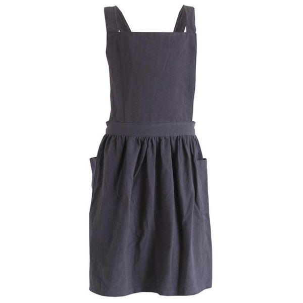 

gray kid cotton linen bib apron school painting craft classroom drawing family party baking cooking clothes